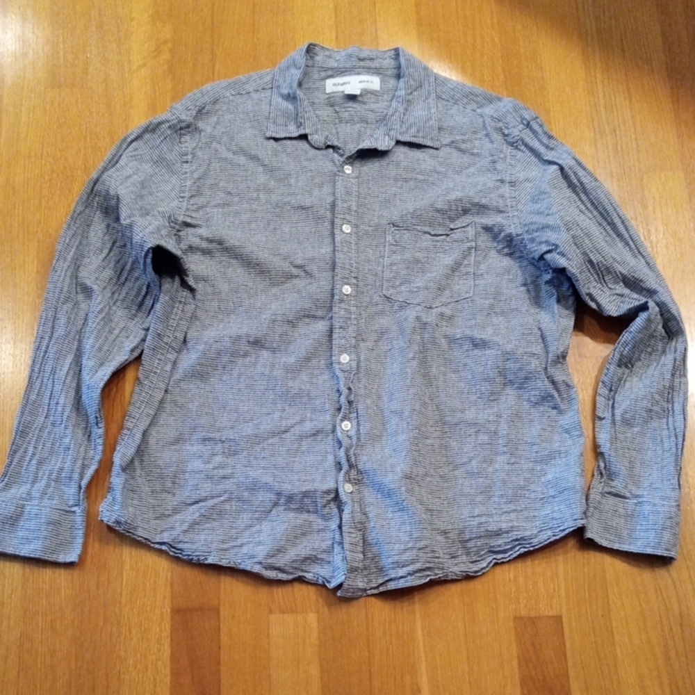 Old Navy Linen Blend Button Down Men's Shirt XL - Picture 1 of 4